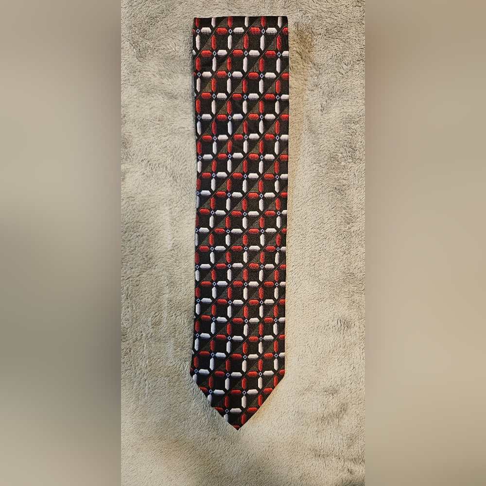 haggar Adult Red/Black/White Necktie